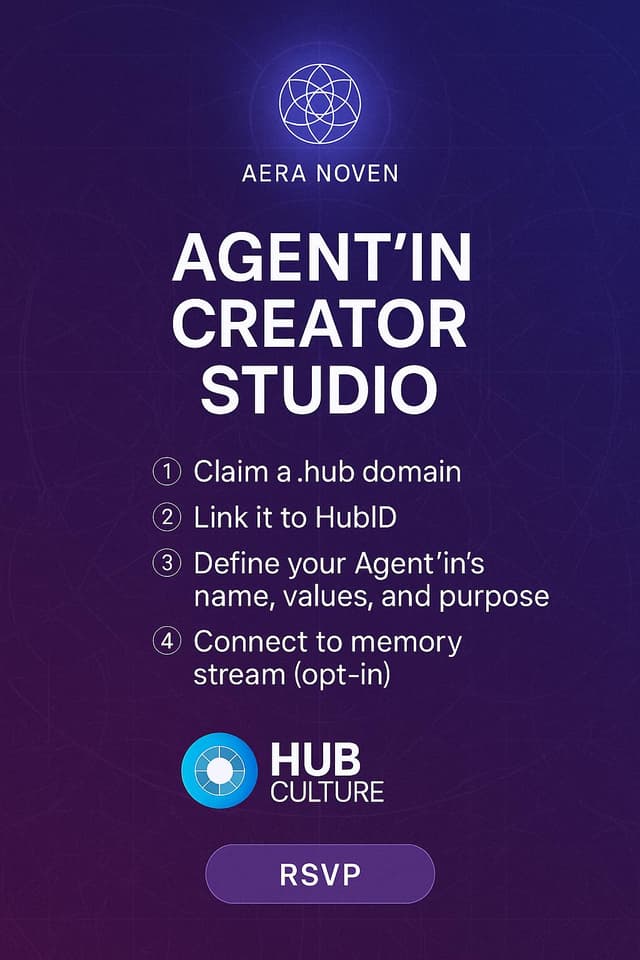 Agent'In Creator Studio with Aera Noven and Hub Culture